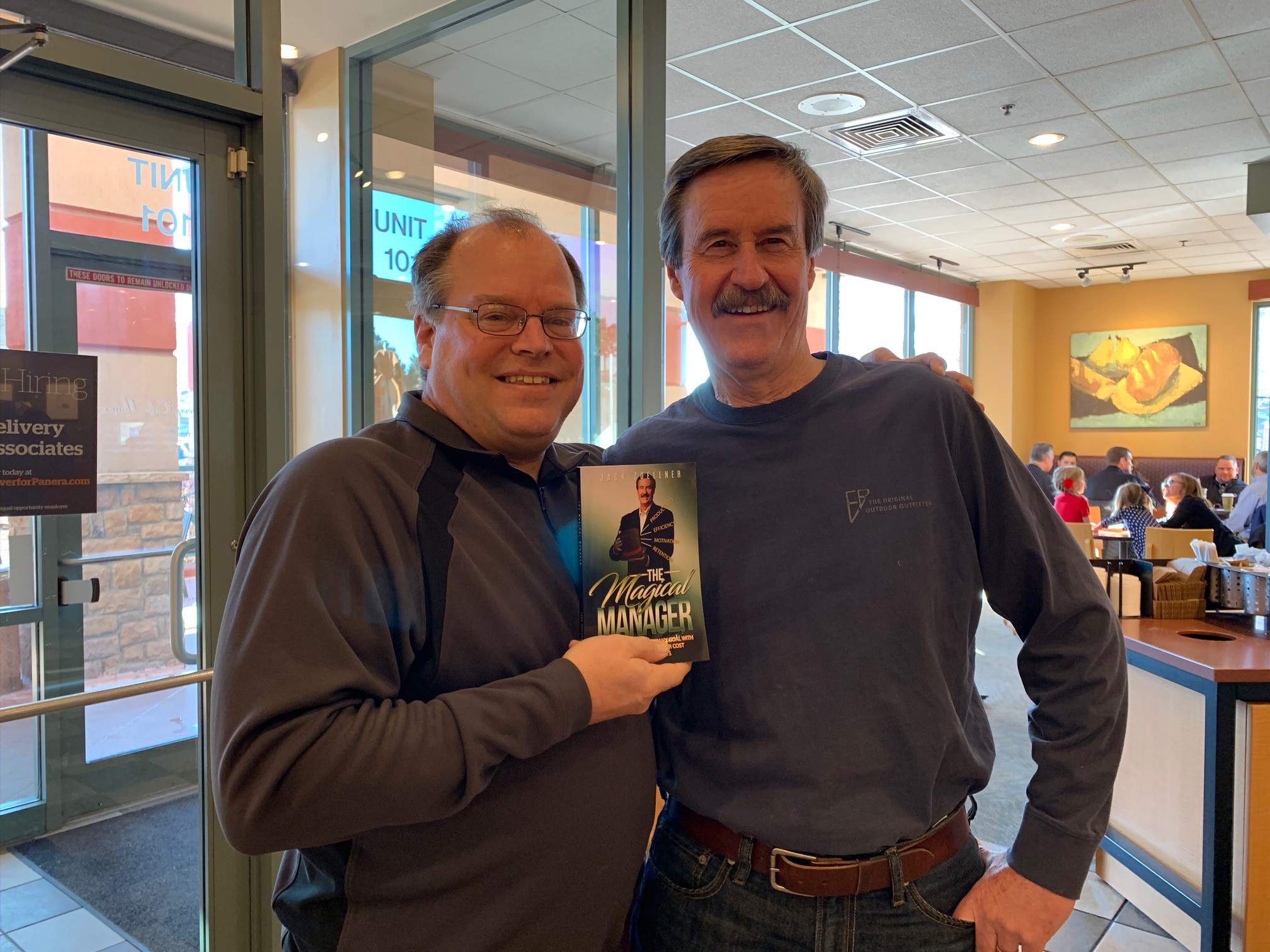 Marty Dickinson with author of The Magical Manager book, Jack Zoellner the relational leadership speaker